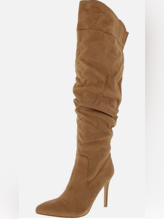 BCBGeneration Shoes - BCBGeneration Tan Slouch Over-the-Knee Stiletto Boots Size 8.5